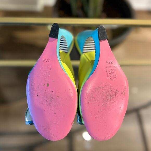 EMILIO PUCCI Retro Wedges SZ 37 1/2 - Picture 6 of 6